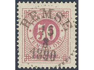 Sweden. Facit 48d used , 50 öre dull carmine on yellowish paper. EXCELLENT cancellation …