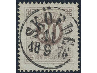 Sweden, Sverige, Sverige, Sverige. Facit 25i used, 30 öre greyish brown, light framing. …