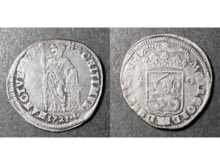 Nederländerna - Overijssel 1 gulden 1721, VF+