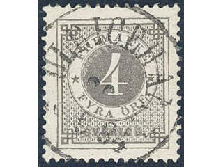 Sweden. Facit 29d used , 4 öre deep grey-grey. EXCELLENT cancellation ULRICEHAMN …