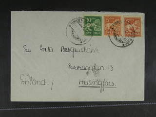 Sweden. Facit 142A, 144A. FINLAND. Finnish ship silhuette cancellations TURKU H.ULK. ÅBO …
