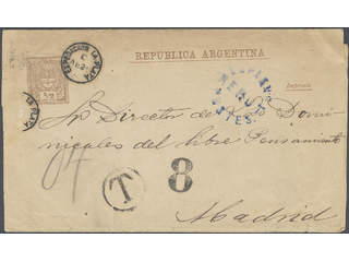 Argentina. Postal stationery 1880Wrapper to some sort of printed matter from La Plata to …