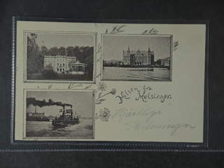 Denmark. Postcard Facit 57 , Multi picture card. Helsingør, "Hilsen fra", used card sent …