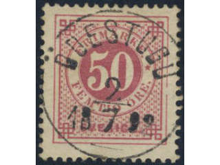 Sweden, Sverige, Sverige, Sverige. Facit 48d used, 50 öre dull carmine on yellowish …
