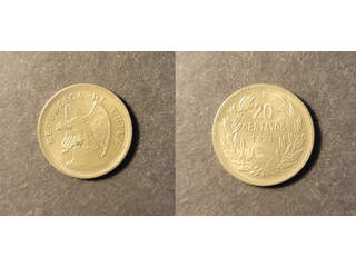 Chile 20 centavos 1921, UNC