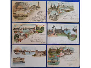 Sweden. Picture postcards, lot GRUSS AUS. M-COUNTY. Malmö. Six cards incl. five used, …