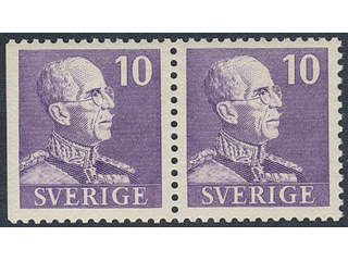 Sweden. Facit 269BC ★★, 1939 Gustaf V small numerals 10 öre violet, pair 3+4. Superb …