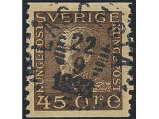 Sweden. Facit 191 used , 45 öre brown. EXCELLENT cancellation LÄGGERSTA 22.9.1933.