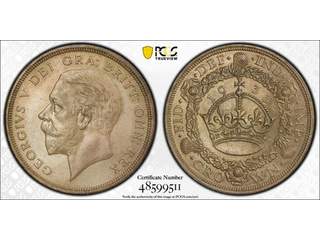 Storbritannien George V (1910-1936) 1 crown 1933, PCGS AU58