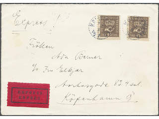 Sweden. Facit 160 cover , 2x45 öre on special delivery cover sent from KRISTIANSTAD …