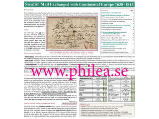 Sweden. Cover. 'Swedish Mail Exchanged with Continental Europe 1658–1815', one frame …