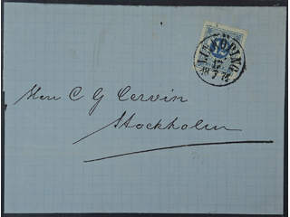 Sweden. Facit 21 cover , 12 öre on superb cover sent from LINKÖPING 17.7.1874 to …