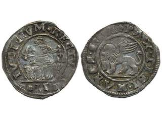 Coins, Italy, Venice. 2 gazette ND. Anonymous coinage. Obv: Ivdicivm Rectvm. Rev: Pax …