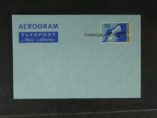Sweden. Postal stationery, areogram Facit Ae1 , Aerogram 70 (+10) öre with overprint …