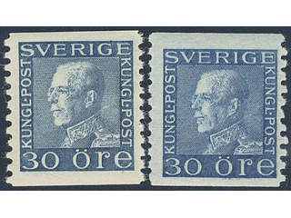 Sweden. Facit 185a ★★ , 30 öre blue. Two very fine copies. (2).