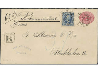 Sweden. Postal stationery, Stamped envelope, Facit Fk3, F56, Stamped envelope 10 öre …
