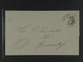 Sweden. Facit 20 cover , 6 öre on printed matter sent from NORRKÖPING 9.2.1876 to …