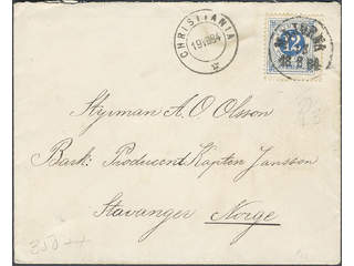 Sweden. Facit 32g cover , 12 öre dark blue - light blue on soft paper on beautiful cover …