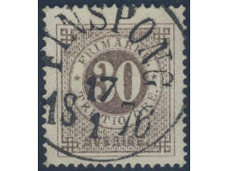 Sweden, Sverige, Sverige, Sverige. Facit 25h used, 30 öre greyish brown. Superb …