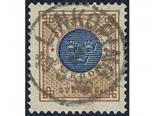 Sweden, Sverige, Sverige, Sverige. Facit 49b used, 1 Krona yellowish brown/dark blue on …