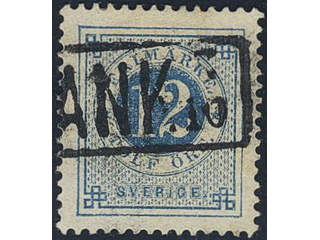 Sweden. Facit 32. FINLAND. Finnish arrival cancellation ANK 3.10 on Swedish stamp 12 öre …