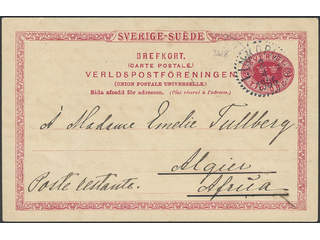 Sweden. Postal stationery, Single postcard, Facit bKe13, Postcard 10 öre sent from …