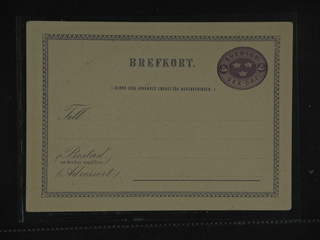 Sweden. Postal stationery, double postcard Facit bKd10 , Reply card 5+5 öre in origin …