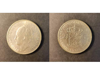 Nederländerna Wilhelmina (1890-1948) 2½ gulden 1931, AU/UNC