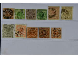 Denmark. Used 1851–1870. All different, e.g. F 2, 5-6, 8, 12, 14-15. Mostly good …