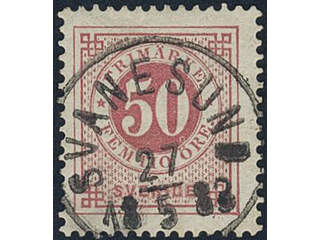 Sweden, Sverige, Sverige, Sverige. Facit 36d used, 50 öre dull violetish carmine. Superb …
