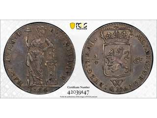Nederländska Västindien 1/4 gulden 1794, XF
