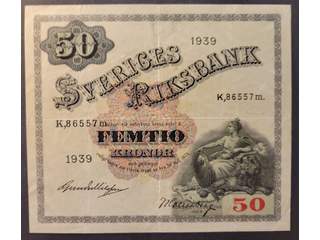 Sverige 50 kronor 1939, 1+