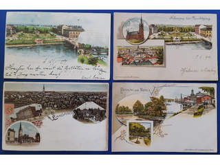 Sweden. Picture postcards, lot GRUSS AUS. E-county. Linköping, Motala and Norrköping. …
