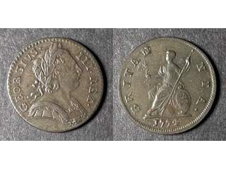 Storbritannien George III (1760-1820) 1 farthing 1774, VF-XF