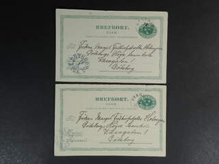 Sweden. Postal stationery, double postcard Facit bKd10 , Response card 5 öre, three …