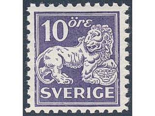 Sweden. Facit 146Cc ★★ , 10 öre ultramarinish violet, type II perf on four sides, white …