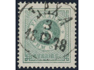Sweden, Sverige, Sverige, Sverige. Facit 30b used, 5 öre dull bluish green. Superb …