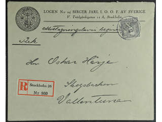 Sweden. Facit 323 cover, 1939 Royal Academy of Sciences 50 öre grey, single usage, on …