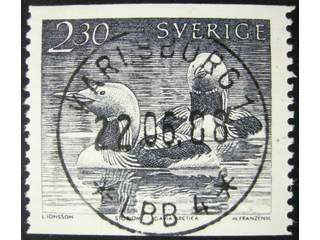 Sweden. Facit 1395 used , 1986 Water Birds 2.30 Kr black-blue. EXCELLENT cancellation …