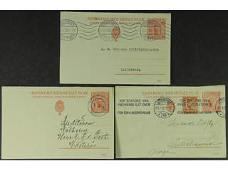 Sweden. Postal stationery, double postcard Facit bKd19 , Reply-paid postcard 10+10 öre …