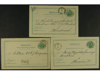 Sweden. Postal stationery, double postcard Facit bKd6 , Reply card 5+5 öre with …