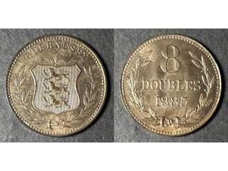 Guernsey Queen Victoria (1837-1901) 8 doubles 1885 H, UNC
