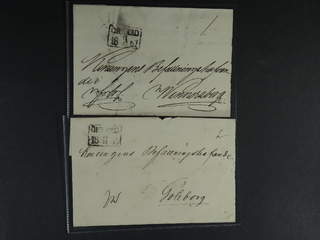 Sweden. T county. ÖREBRO, rectangular postmark. Type 5 on two covers sent during the …