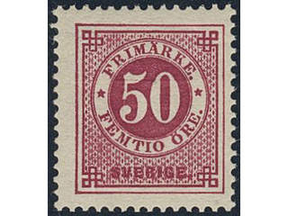 Sweden, Sverige, Sverige, Sverige. Facit 48e ★, 50 öre dark violet-carmine. SEK 1600
