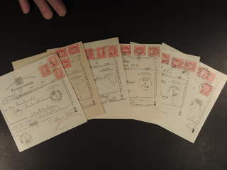 Sweden. Facit 45 cover , 3x10 öre as combination on nine money orders, all sent from …
