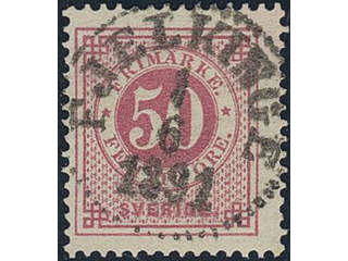 Sweden. Facit 48d used, 50 öre dull carmine on yellowish paper. EXCELLENT cancellation …