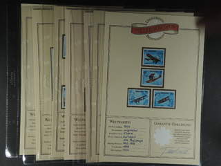 Thematics Air mail. ★★. Lot imperf. sets and souvenir sheets incl. seven leaves …