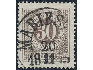 Sweden, Sverige, Sverige, Sverige. Facit 25h used, 30 öre greyish brown. EXCELLENT …