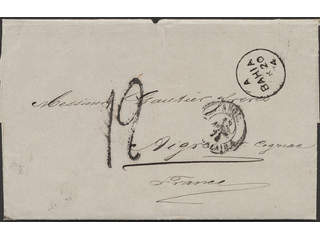Britain, post offices abroad. Cover. British P.O. in Brazil (Bahia). Cover cancelled …