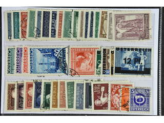 Austria. Used 1936–49. All different, e.g. Mi 623-26, 631, 664-67, 884, 929-32, 937-40, …